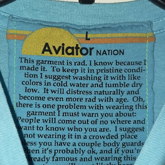 Aviator Nation Smiley Boyfriend Tee Size L - Picture 3 of 5